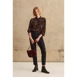 Top 10 🧨 Gerard Darel Carlton Printed Top Black 🤩 -Gerard Darel Elegant Shop unnamed file 763