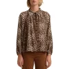 Promo 🌟 Gerard Darel Cesaria Silk Leopard Print Blouse Brown 👍 -Gerard Darel Elegant Shop unnamed file 786