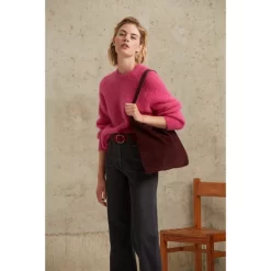 Best Sale 🎁 Gerard Darel Lanae Crewneck Sweater Pink 🔔 -Gerard Darel Elegant Shop unnamed file 8