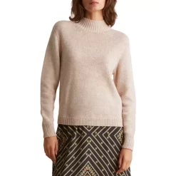 Hot Sale ✔️ Gerard Darel Wool-Blend Laia Mock Neck Sweater Natural 🛒