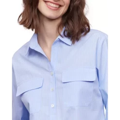 Hot Sale ✨ Gerard Darel Cara Poplin 👚 Shirt Blue 🤩 -Gerard Darel Elegant Shop unnamed file 801