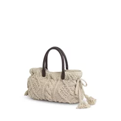 Budget ⌛ Gerard Darel Marilyn Knit Satchel Beige 🛒