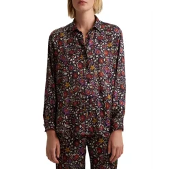 Budget 🔥 Gerard Darel Cameron Floral Print 👕 Shirt Night Blue 🌟