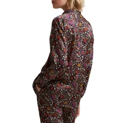 Budget 🔥 Gerard Darel Cameron Floral Print 👕 Shirt Night Blue 🌟 -Gerard Darel Elegant Shop unnamed file 840