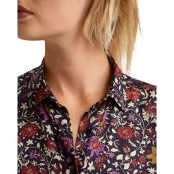 Budget 🔥 Gerard Darel Cameron Floral Print 👕 Shirt Night Blue 🌟 -Gerard Darel Elegant Shop unnamed file 842