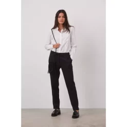 Buy 🛒 Gerard Darel Emma Drawstring Straight Leg Pants Navy 🤩 -Gerard Darel Elegant Shop unnamed file 859