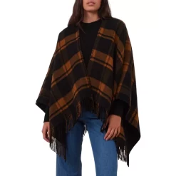 Gerard Darel Elegant Shop 7 Deals 😀 Gerard Darel Bonnie Plaid Wool Poncho Camel 🤩