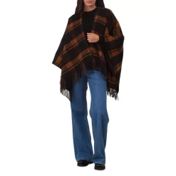 Deals 😀 Gerard Darel Bonnie Plaid Wool Poncho Camel 🤩 -Gerard Darel Elegant Shop unnamed file 866