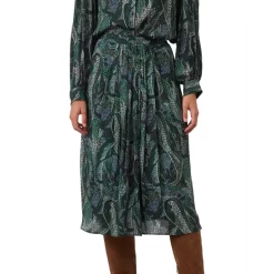 New ✨ Gerard Darel Brune Printed Midi 👗 Skirt Green 🔥