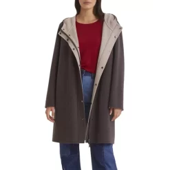 Gerard Darel Elegant Shop 20 Top 10 🎁 Gerard Darel Salome Reversible Hooded 🧥 Coat Gray ✔️