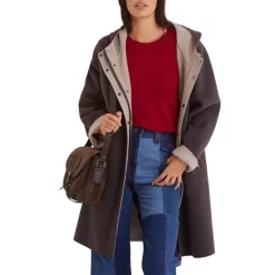 Top 10 🎁 Gerard Darel Salome Reversible Hooded 🧥 Coat Gray ✔️ -Gerard Darel Elegant Shop unnamed file 95